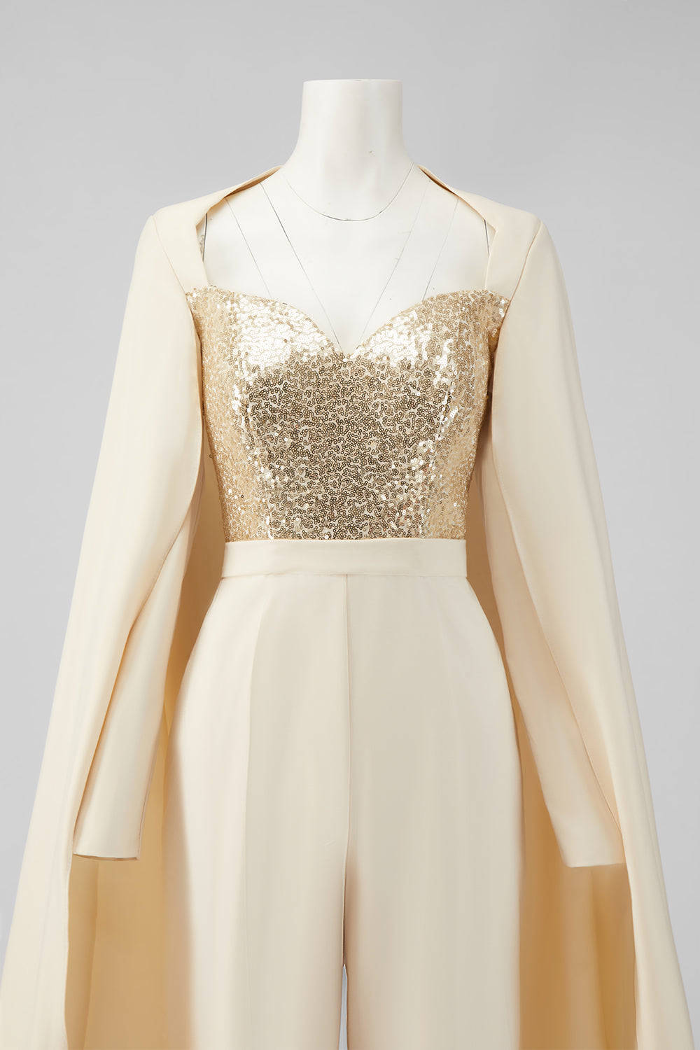 Cabernet Sparkly Long Sleeves Mother of the Bride Jumpsuits with Pockets