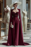 Cabernet Sparkly Long Sleeves Mother of the Bride Jumpsuits with Pockets