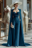 Cabernet Sparkly Long Sleeves Mother of the Bride Jumpsuits with Pockets