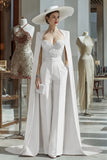 Cabernet Sparkly Long Sleeves Mother of the Bride Jumpsuits with Pockets