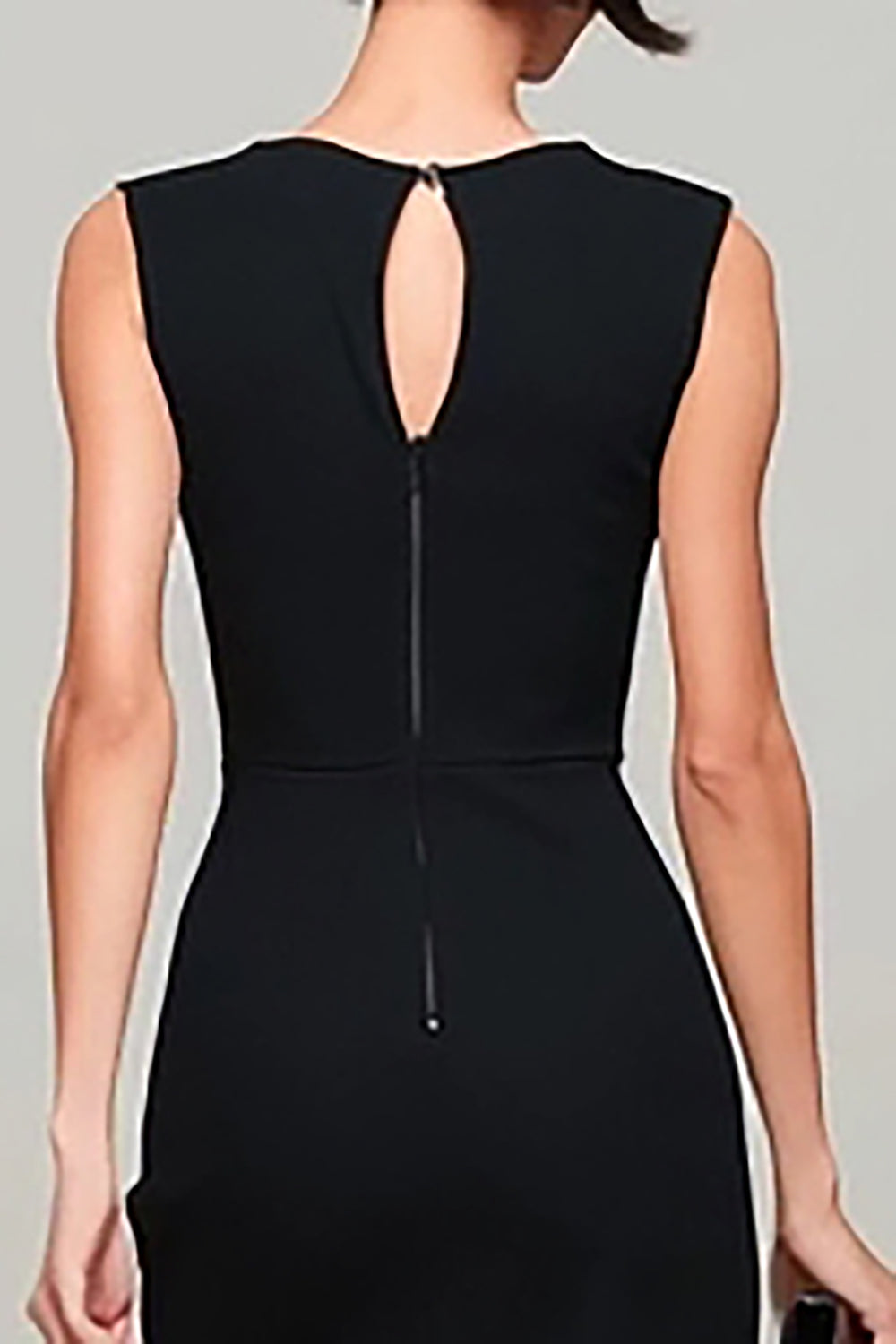 Simple Black Boat Neck Mermaid Long Formal Dress