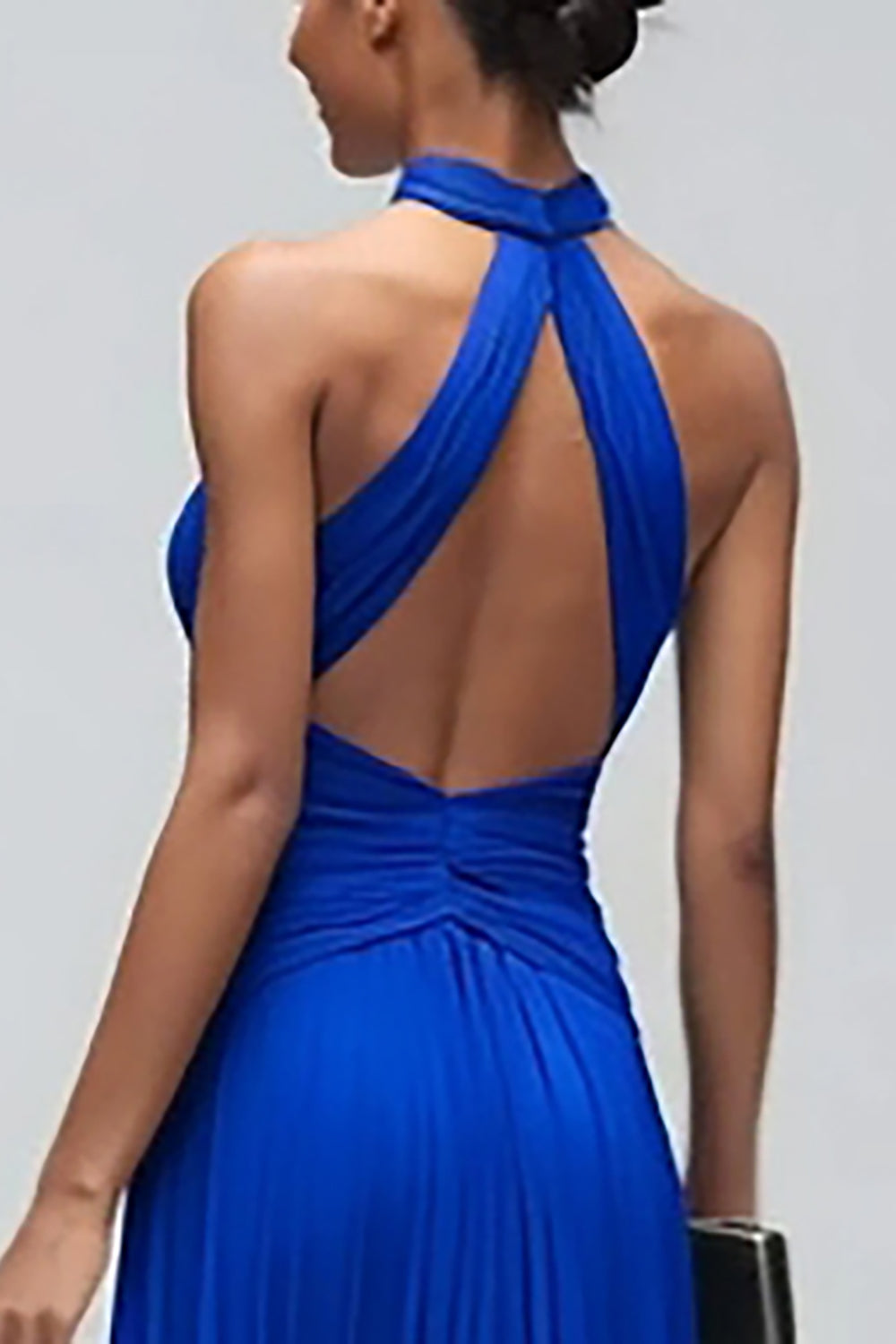 Royal Blue High Neck Mermaid Long Formal Dress