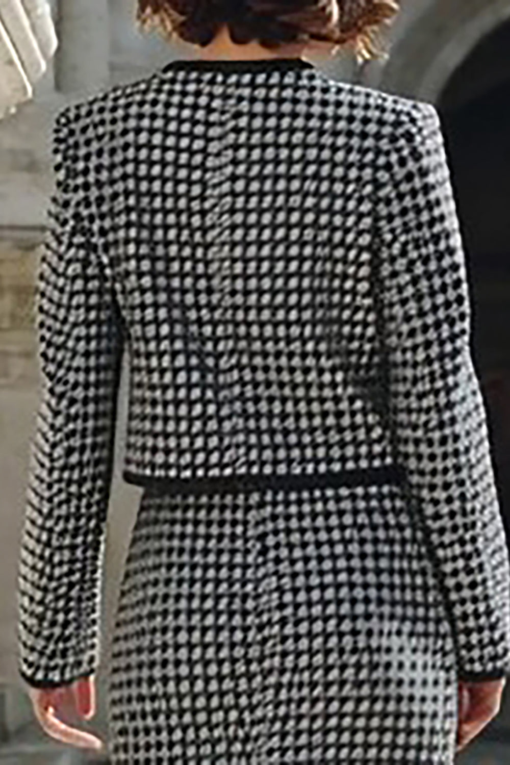 Grey Single Breasted 2 Piece Tweed Pencil Midi Interview Outfits