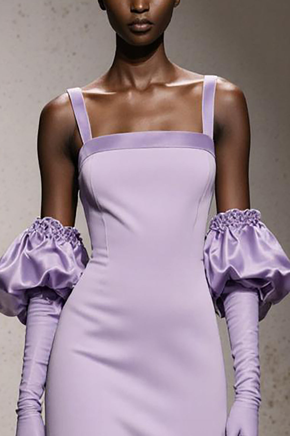 Light Purple Thick Straps Mermaid Long Formal Dress