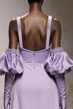 Light Purple Thick Straps Mermaid Long Formal Dress