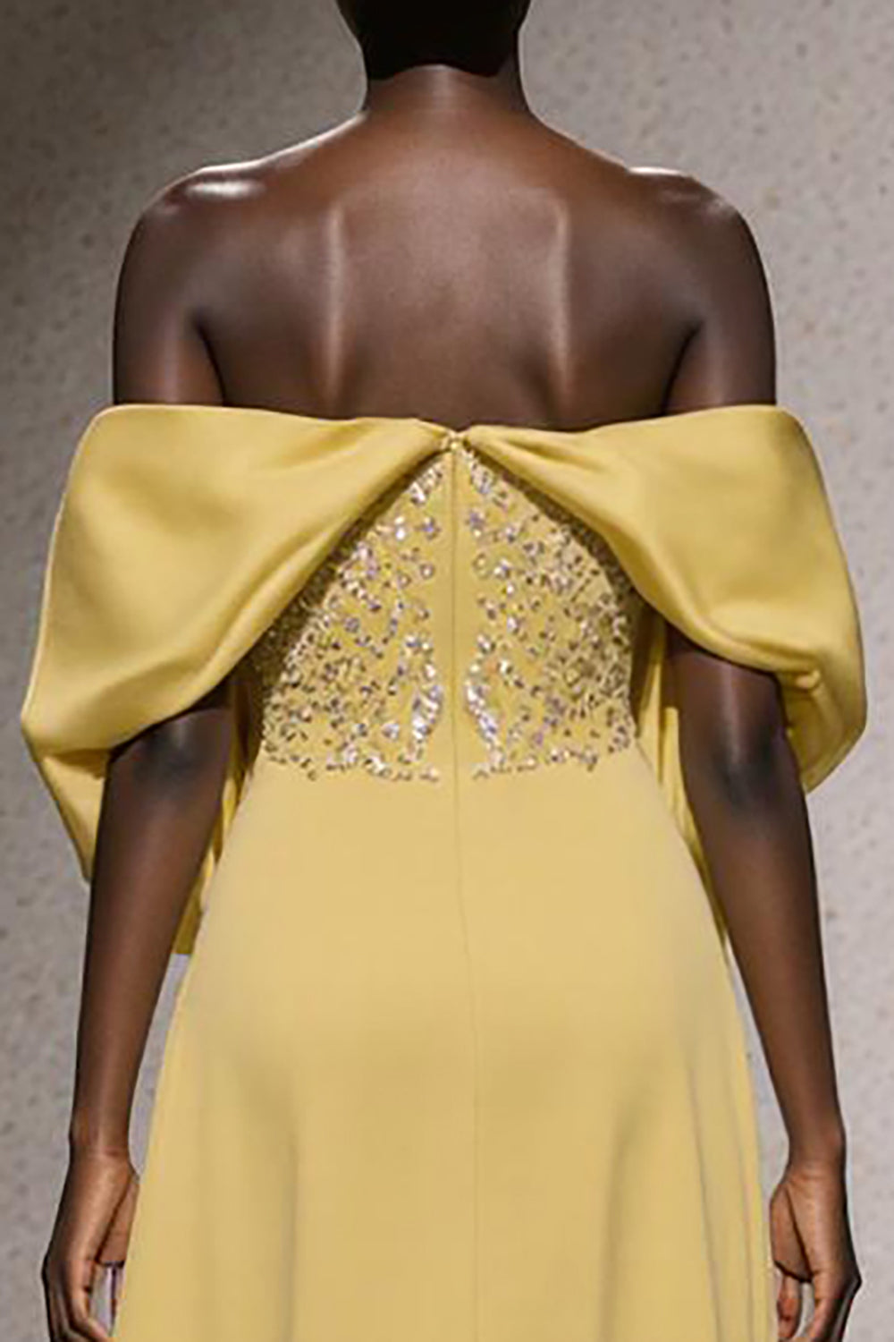 Sparkly Daffodil Off the Shoulder Mermaid Long Pageant Dress with Sequins