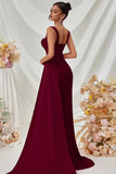 Simple Black Mermaid Long Prom Dress with Side Cape