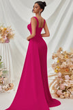 Simple Black Mermaid Long Prom Dress with Side Cape