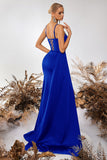 Sparkly Black Spaghetti Straps Mermaid Long Prom Dress with Side Cape