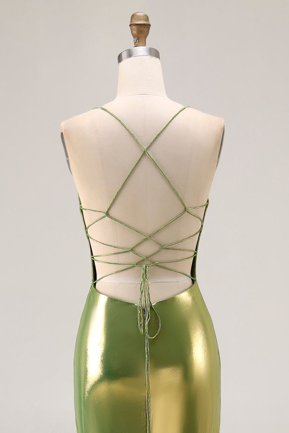 Gold Metallic Mermaid Tiered Long Prom Dress with Ruffles