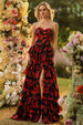 Black Red Flower