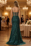 Sparkly Floral Blush Sequin Lace Long Corset Prom Dress with Rhinestone
