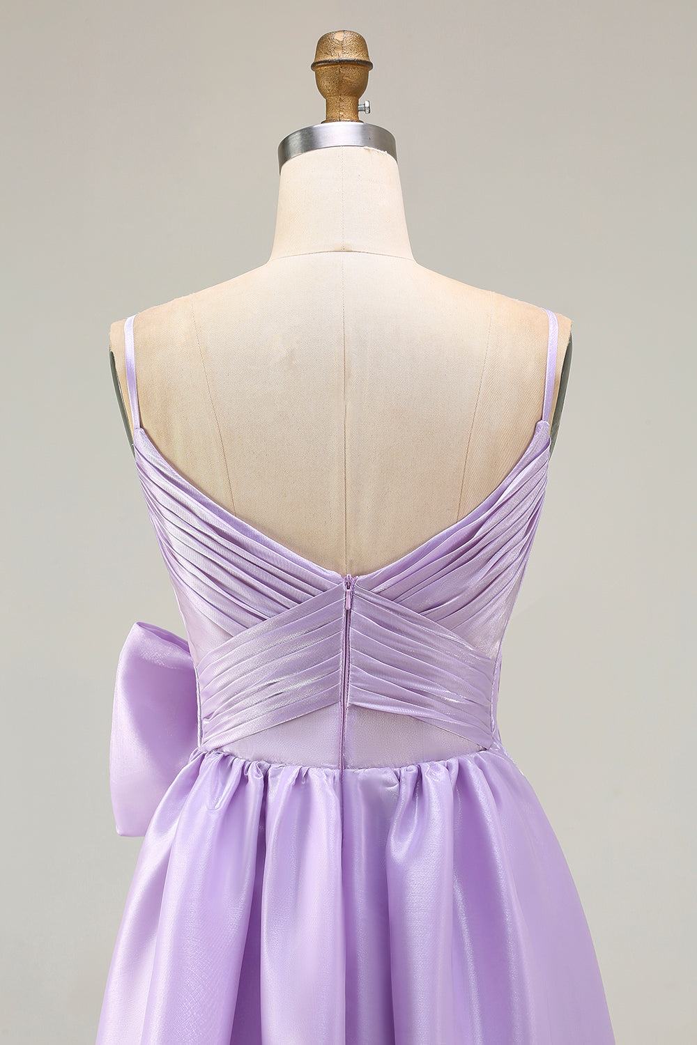 Lilac A-Line Long Prom Dress with Bow