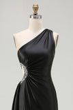 Sparkly Black Long Cut Out Prom Dress with Rhinestones