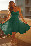 White Chiffon Sweetheart A Line Short Bachelorette Dress