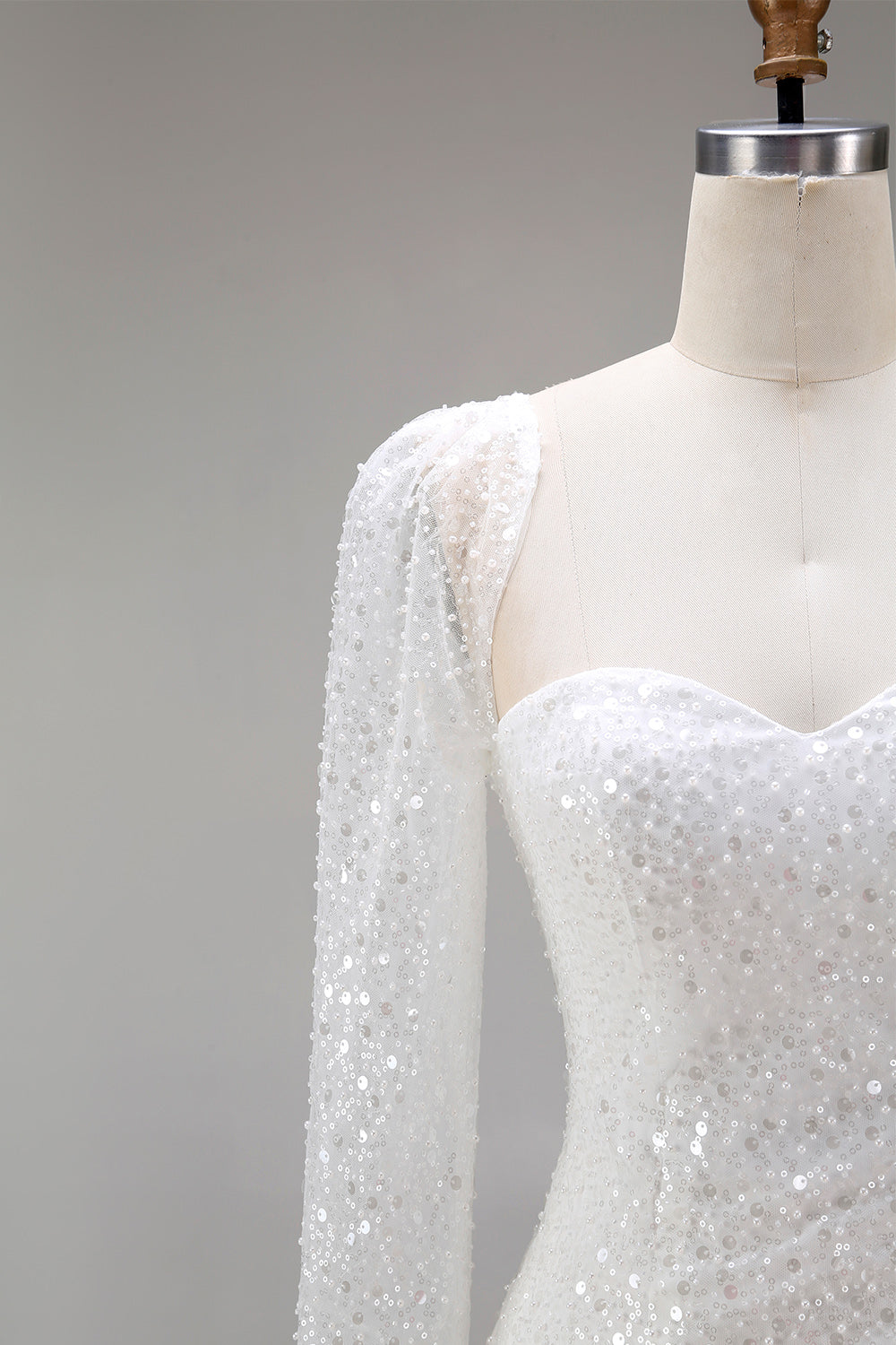 Sparkly White Sequin Sweetheart Bodycon Short Cocktail Dress