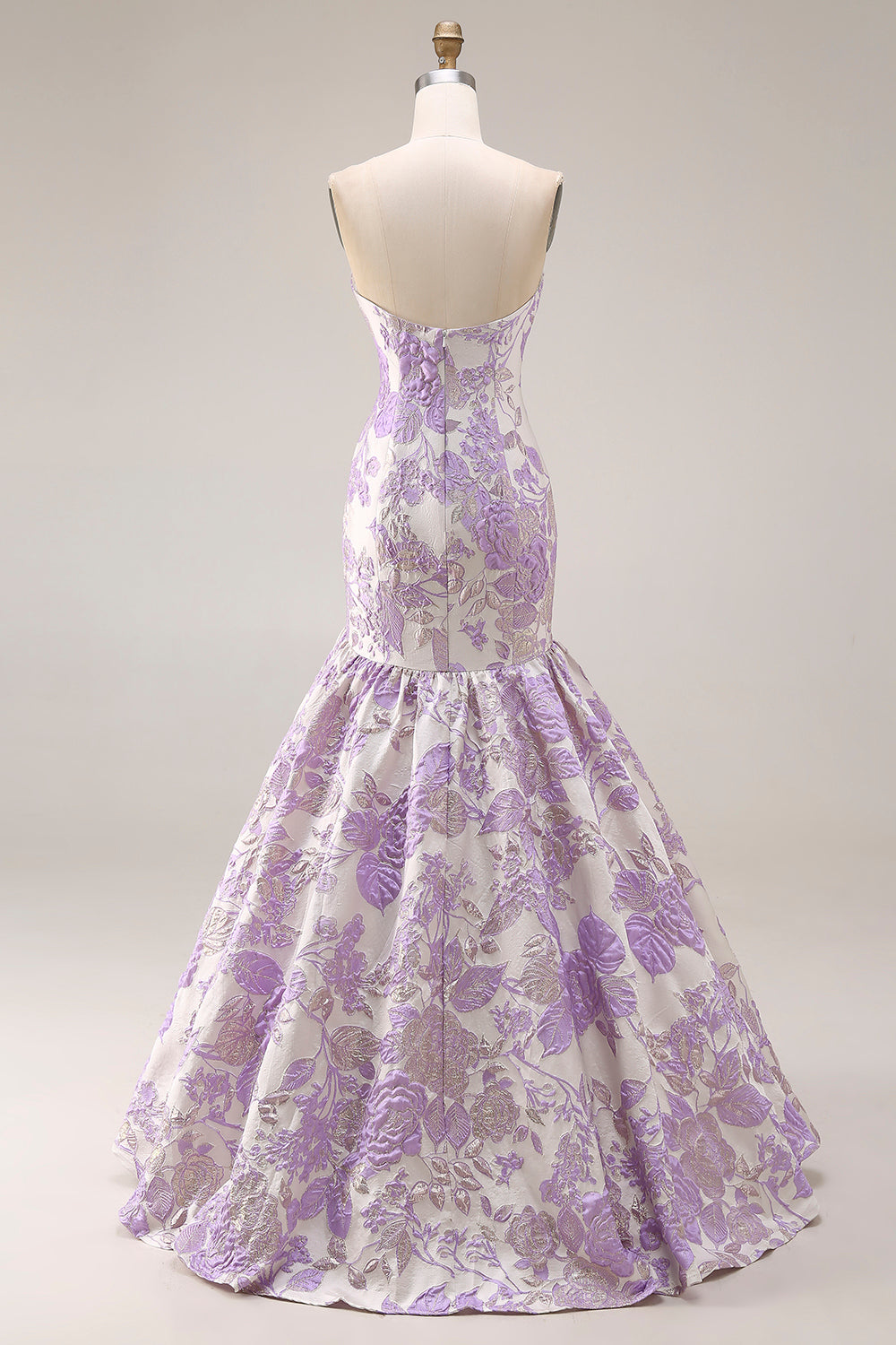 Lilac Off the Shoulder Mermaid Long Corset Prom Dress with Ruffles
