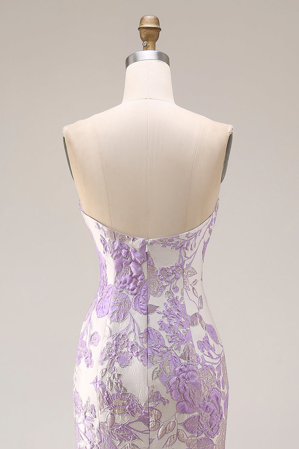 Lilac Off the Shoulder Mermaid Long Corset Prom Dress with Ruffles