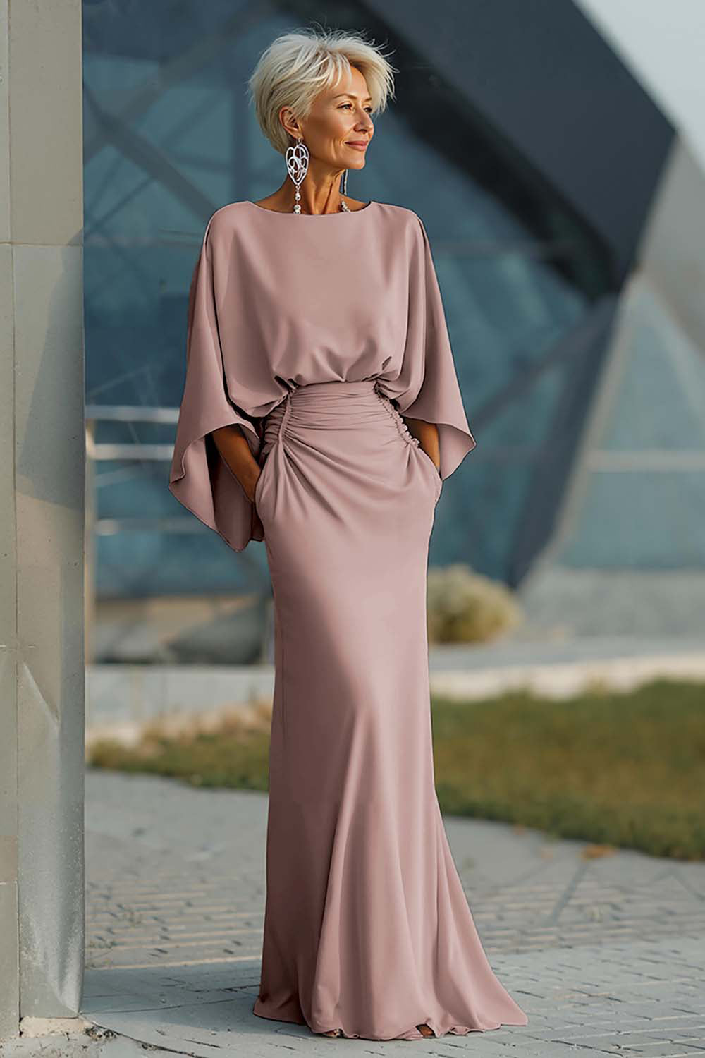 boat neck bridesmaid dress Satin Sleeveless Boatneck Bridesmaid Dress