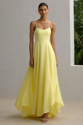 Daffodil A-Line Spaghetti Straps Long Wedding Guest Dress