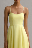 Daffodil A-Line Spaghetti Straps Long Wedding Guest Dress