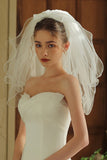 Ivory Tulle Short Bridal Veil