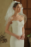 Ivory Tulle Short Bridal Veil