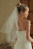 Ivory Tulle Short Bridal Veil