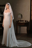 Ivory 1 Tier Lace Long Wedding Veil
