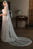 Ivory 1 Tier Lace Long Wedding Veil
