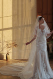 Ivory Tulle Long Bridal Veil