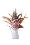 Orange Hand Holding Artificial Flower Wedding Bouquet