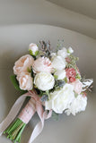 Candy Pink Hand Holding Wedding Bouquet
