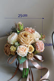 Champagne Hand Holding Flower Bridal Bouquet