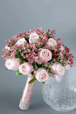 Candy Pink Hand Holding Flower Bridal Bouquet