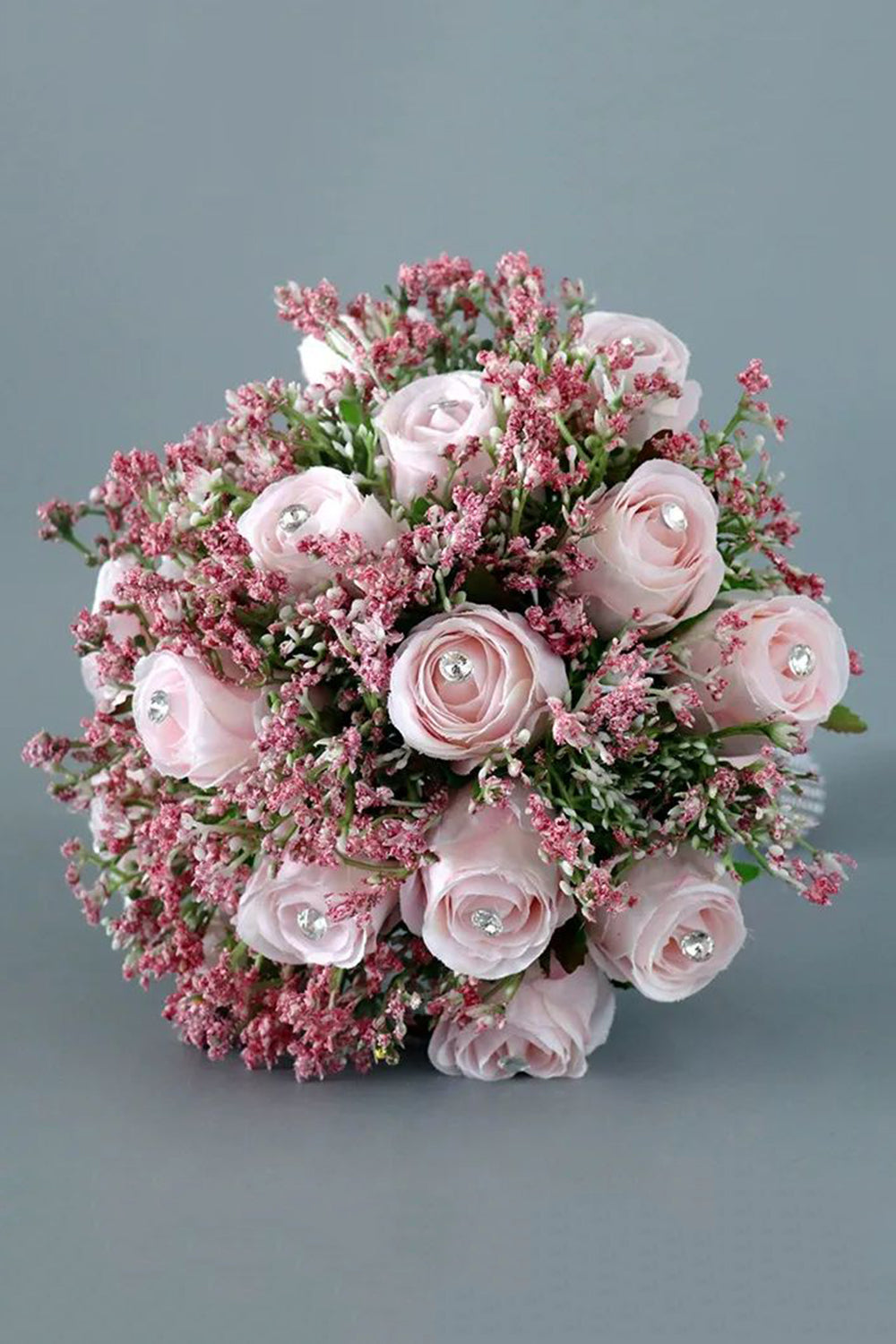 Candy Pink Hand Holding Flower Bridal Bouquet