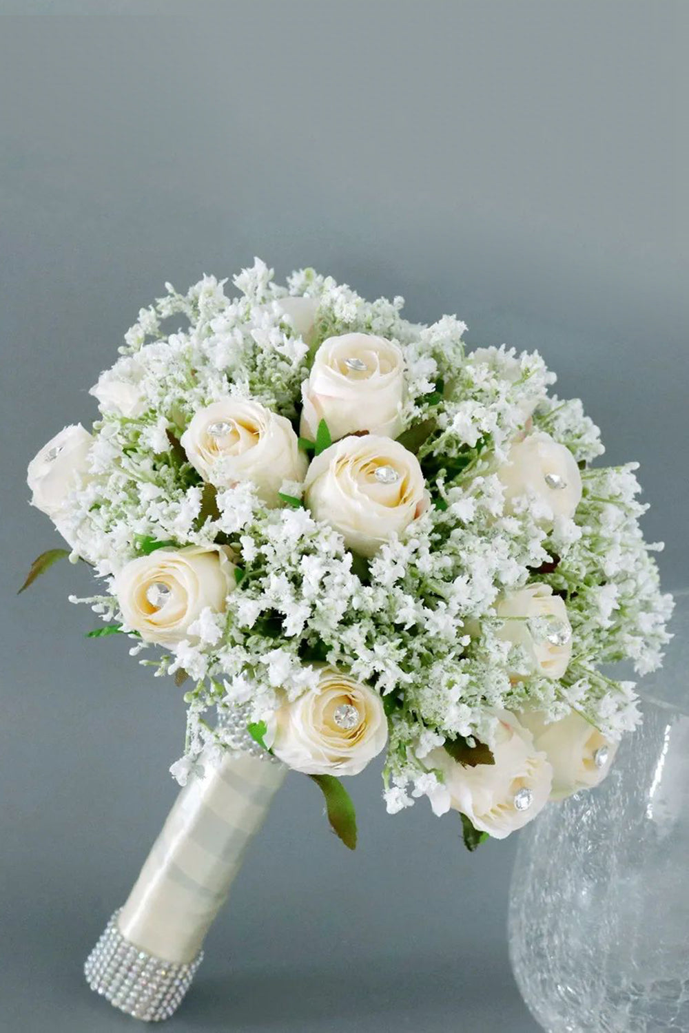 Candy Pink Hand Holding Flower Bridal Bouquet