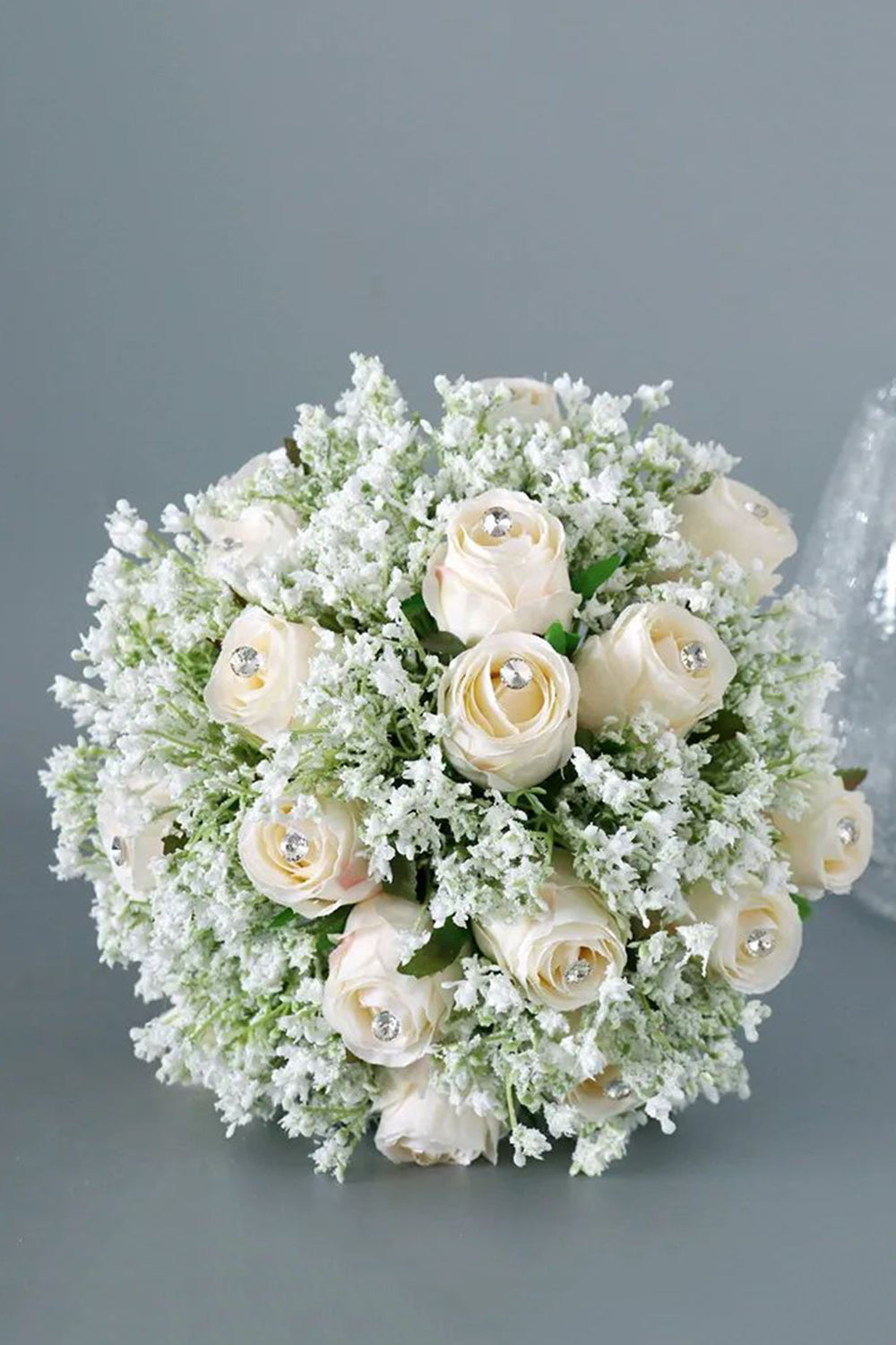 Candy Pink Hand Holding Flower Bridal Bouquet