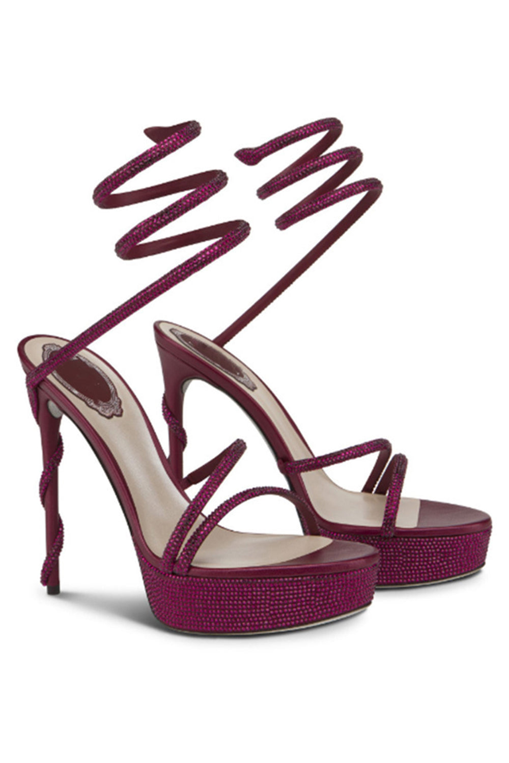 Sparkly Black Golden Strappy Prom High Heels with Rhinestones