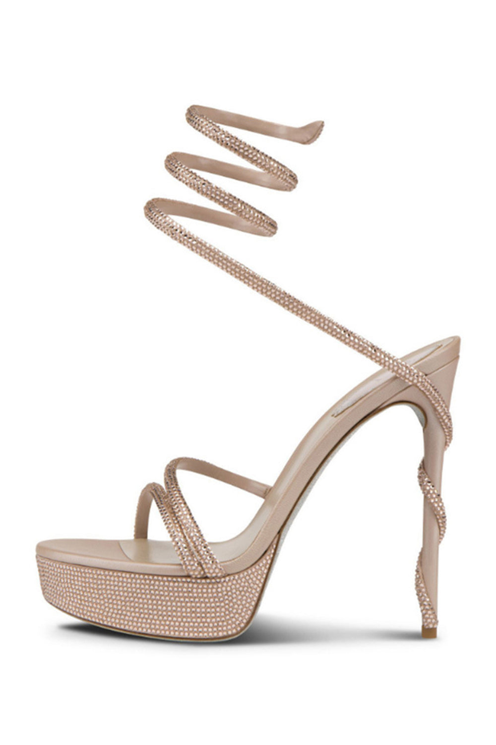 Sparkly Black Golden Strappy Prom High Heels with Rhinestones