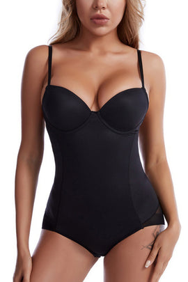 Black Tummy Control Push Up Seamless Shapewear