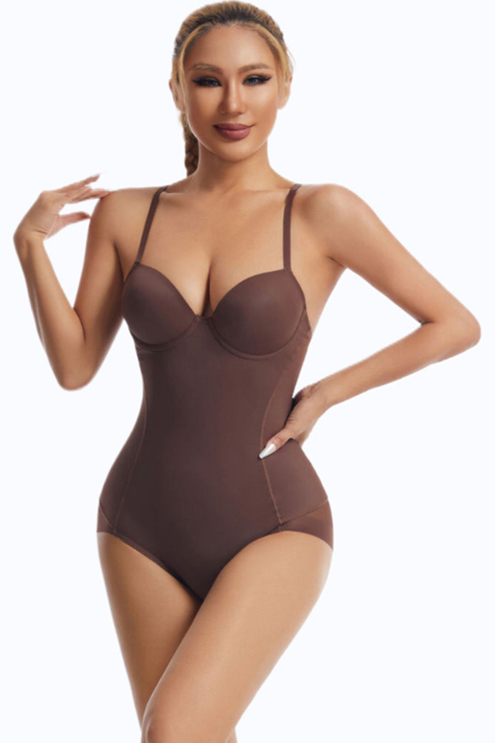 Black Tummy Control Push Up Seamless Shapewear
