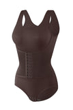 Coffee Push Up Tummy Control Buckle Waist Shapewear