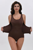 Coffee Push Up Tummy Control Buckle Waist Shapewear