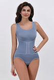 Coffee Push Up Tummy Control Buckle Waist Shapewear