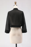 Black Long Sleeves Simple Women Jacket