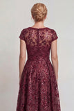 Sparkly Navy Sequins Boat Neck A Line Long Mother of the Bride Dress with Sleeves