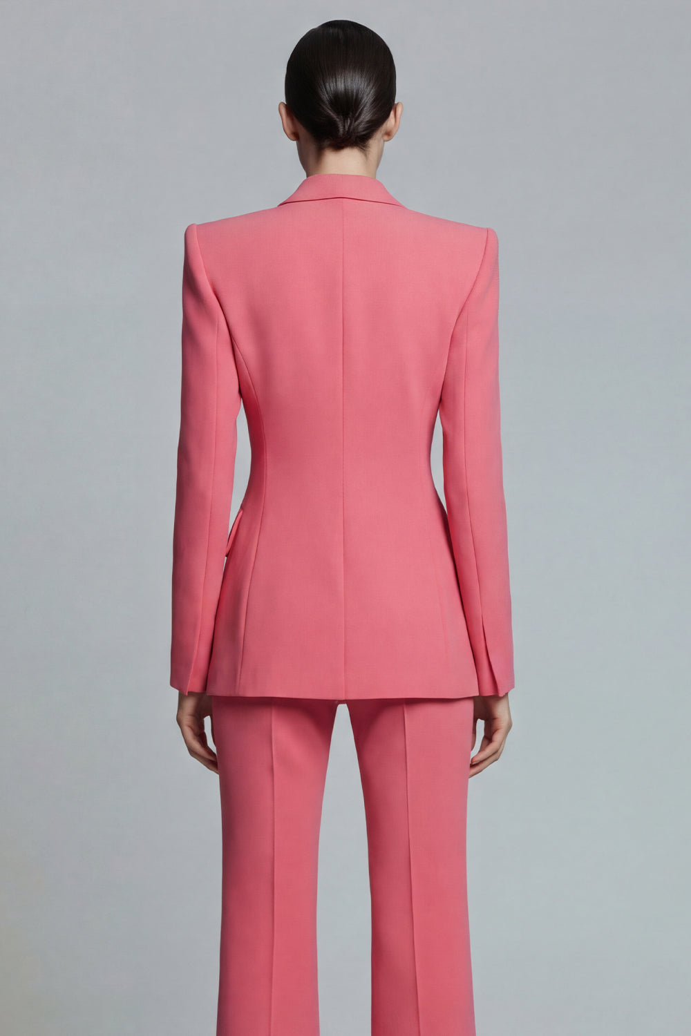Coral Peak Lapel Double Breasted 2 Piece Business Suits