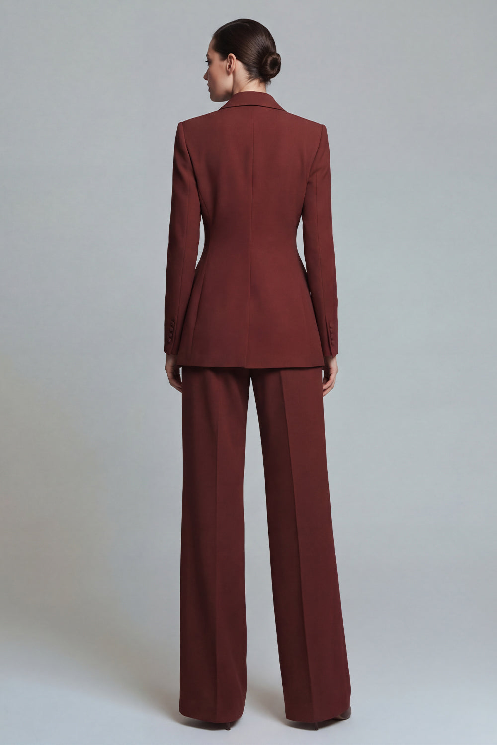 Burnt Orange 2 Piece Peak Lapel Single Breasted Prom Suits