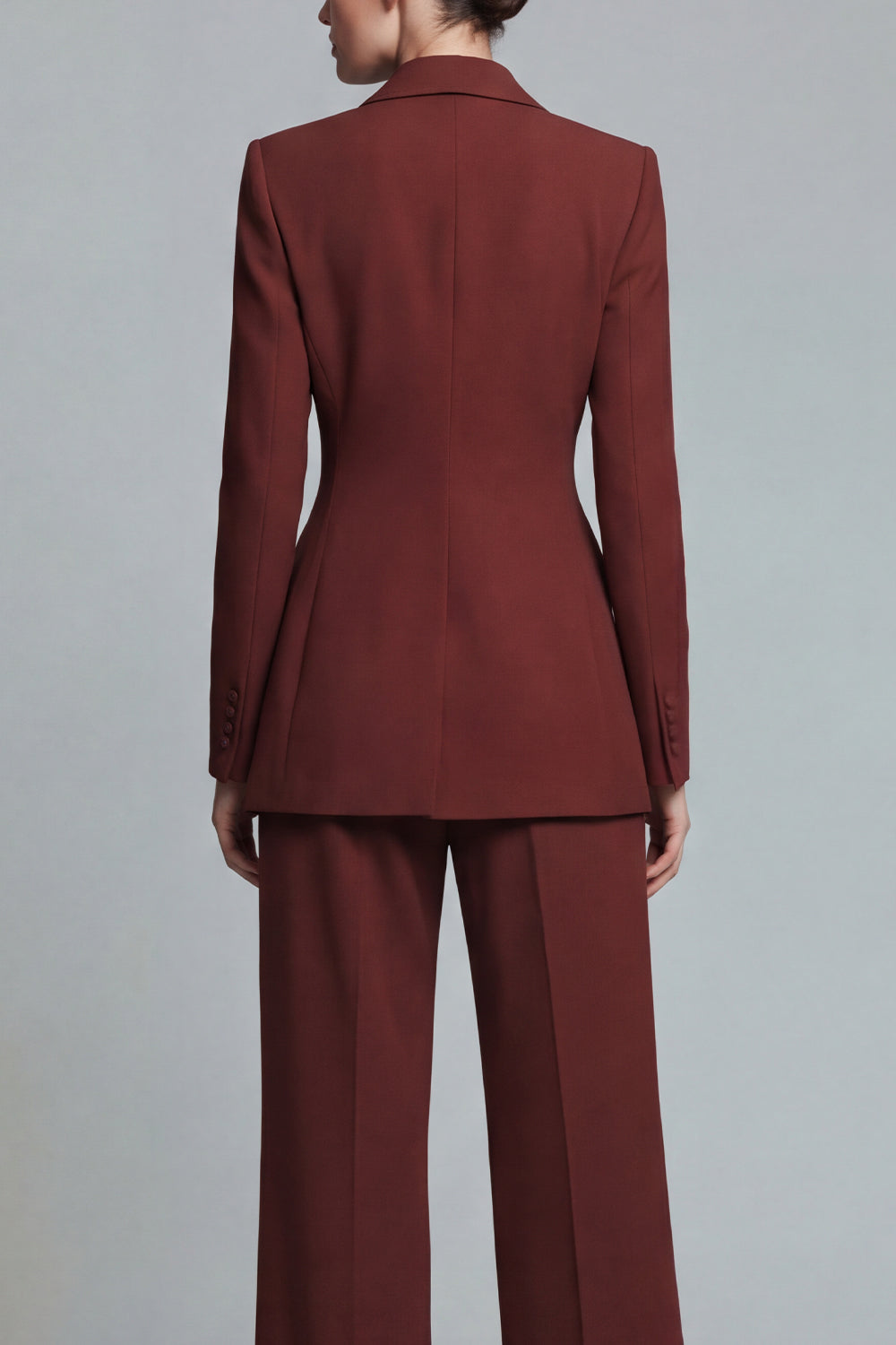 Burnt Orange 2 Piece Peak Lapel Single Breasted Prom Suits